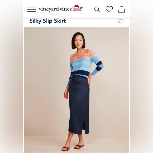 NWT Vineyard Vines XL Silky skirt -Tea Rose - Picture 7 of 7